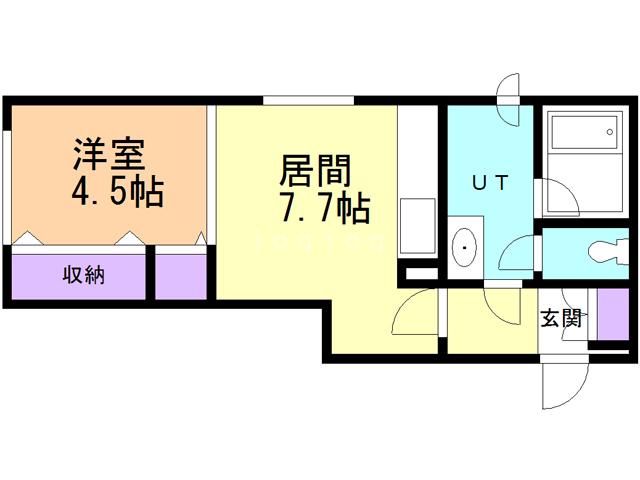 サンテ前田(1DK/4階)の間取り写真