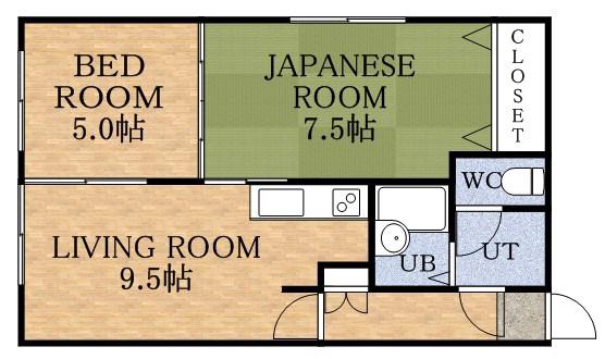 タクニヴァス(2LDK/4階)の間取り写真