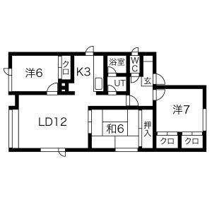 ハイム佐藤(3LDK/1階)の間取り写真