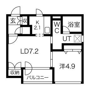 KS COURT(1LDK/2階)の間取り写真