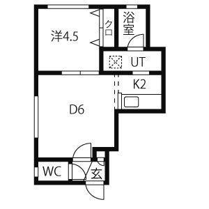 プレシャス壱番館(1LDK/3階)の間取り写真