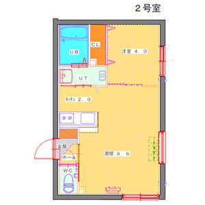 GRAND PLACE HASSAMU(1LDK/2階)の間取り写真