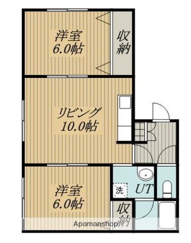グレイテストライフC(2LDK/2階)の間取り写真