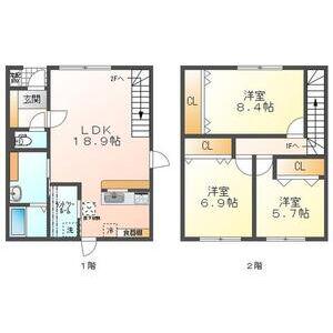 レガーメ稲穂４５　弐番館(3LDK)の間取り写真