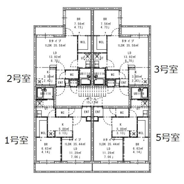 プリヴィエール西町(1LDK/4階)の間取り写真