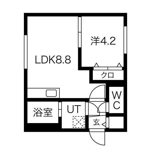 ASTER24(2LDK/1階)の間取り写真
