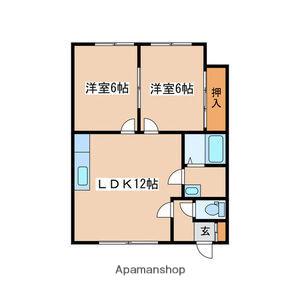 コーポ丸正(2LDK/2階)の間取り写真