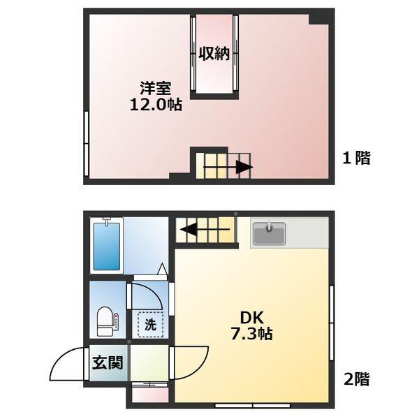 アーバンハウス富丘(1LDK/3階)の間取り写真