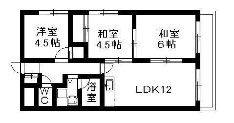 200松井ビル(3DK/3階)の間取り写真