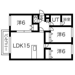 ヴァンベール山の手(3LDK/2階)の間取り写真