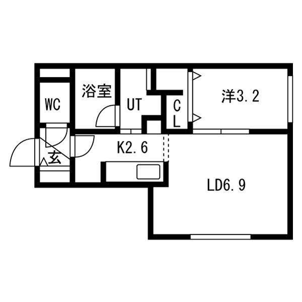 PARTENZA(1LDK/2階)の間取り写真