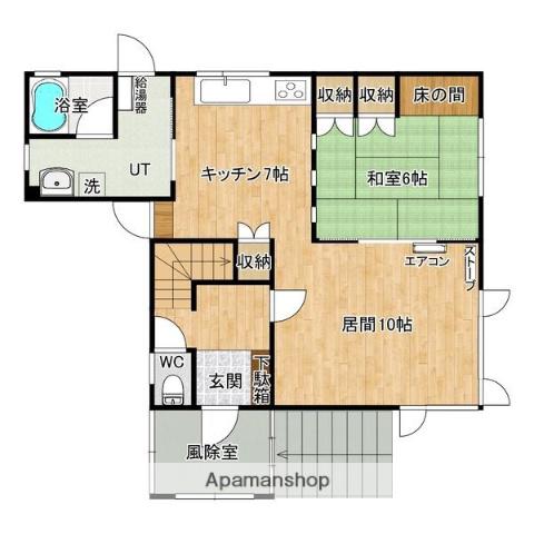 札幌市東西線 発寒南駅 徒歩6分 2階建 築48年(4LDK)の間取り写真