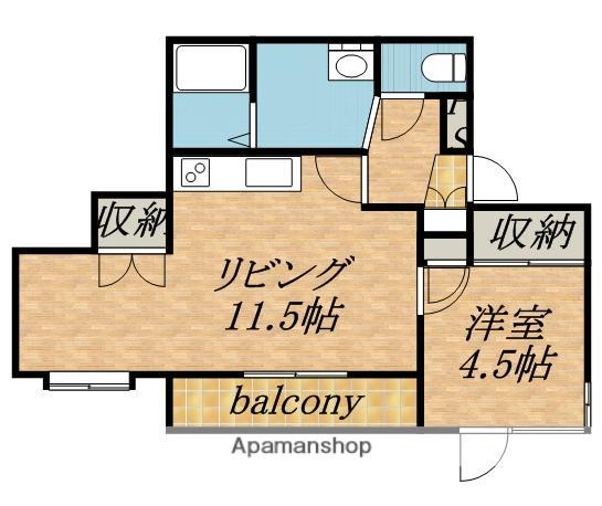 エンブレム新琴似(1LDK/3階)の間取り写真