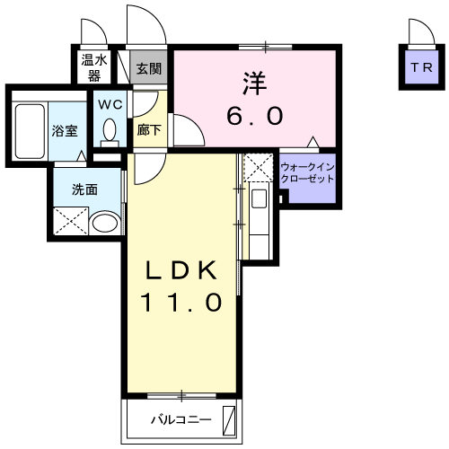 グランドコモンズⅡ(1LDK/3階)の間取り写真
