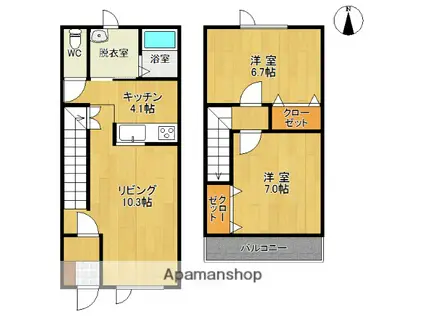 KM-Ⅲ(2LDK/1階)の間取り写真