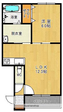 根室本線 帯広駅 バス乗車時間：8分 東７条６丁目バス停で下車 徒歩3分 3階建 築6年(1LDK/2階)の間取り写真