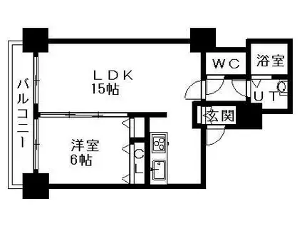 ティアラタワー中島倶楽部(1LDK/3階)の間取り写真