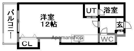 コーポ・フランセ宮の森(ワンルーム/2階)の間取り写真