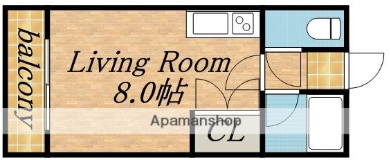 レ・フランセ宮の森(ワンルーム/4階)の間取り写真