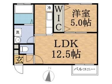 ANGE-ROSE(1LDK/4階)の間取り写真