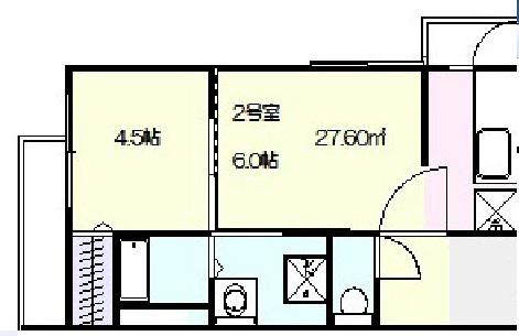 VIVACE N4(1DK/2階)の間取り写真