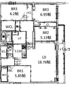 MARUYAMA-CITY.STELLA(4LDK/4階)の間取り写真