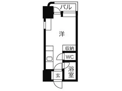アン・セリジェ弐番館(1K/11階)の間取り写真