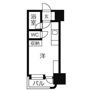 アン・セリジェ弐番館(1K/2階)の間取り写真