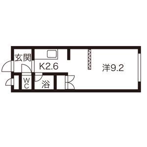 シティノースワン(1K/1階)の間取り写真