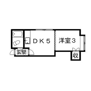 リゼ18(1DK/1階)の間取り写真