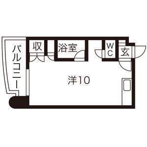 ローヤルハイツ8.8(ワンルーム/8階)の間取り写真