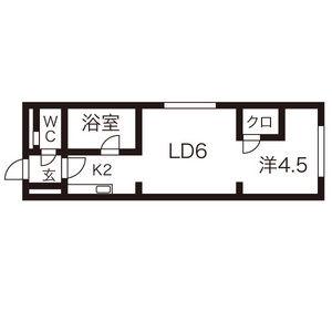 アーバンコート812(1LDK/4階)の間取り写真