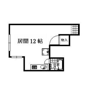 シュペールシャトー(ワンルーム/4階)の間取り写真