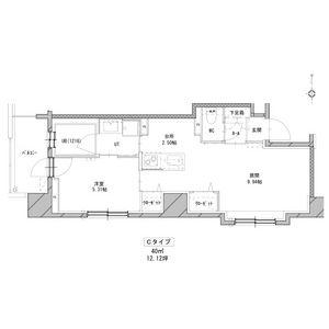 エンバシープレイス(1LDK/4階)の間取り写真