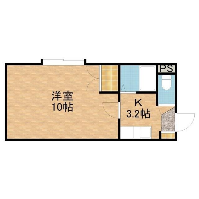 アルテ・ピアッツァ(1K/3階)の間取り写真