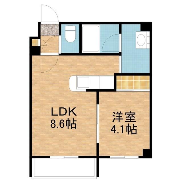 アンビエンテ131(1DK/7階)の間取り写真
