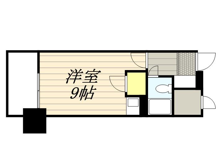 チサンマンション円山(ワンルーム/8階)の間取り写真