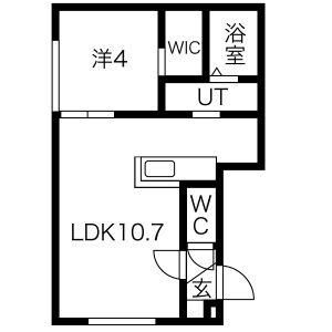 KKS52(1LDK/3階)の間取り写真