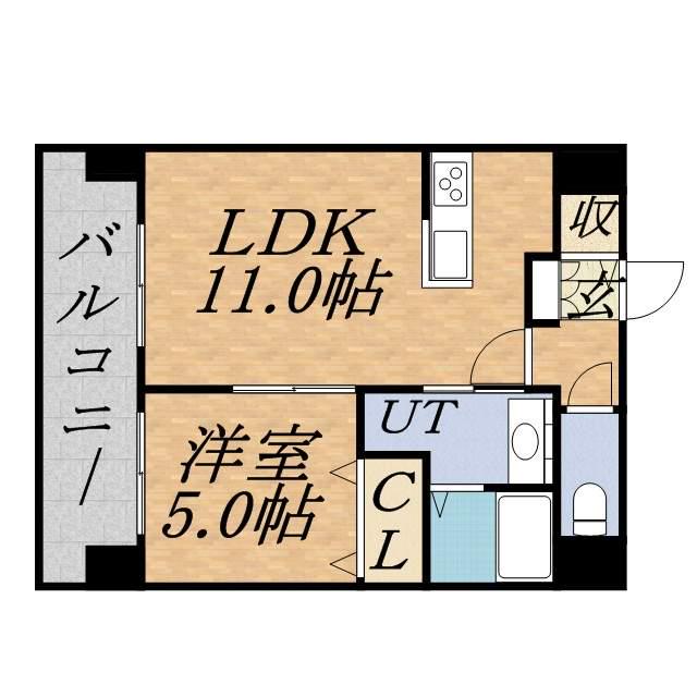 マストライフ知事公館(1LDK/5階)の間取り写真