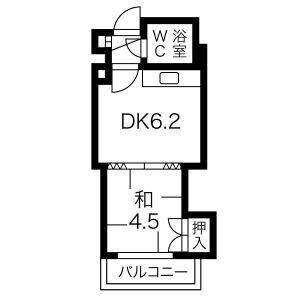 第5松井ビル(1DK/3階)の間取り写真
