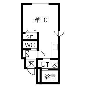 TASKビル(1K/2階)の間取り写真