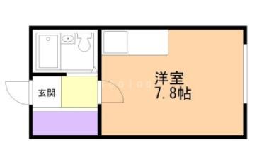 長谷川アパート(ワンルーム/1階)の間取り写真