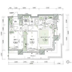 ブランズタワーアイム札幌大通公園(2LDK/8階)の間取り写真