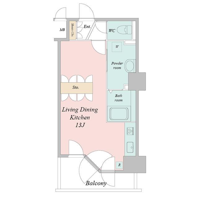 UURコート札幌南三条プレミアタワー(ワンルーム/9階)の間取り写真