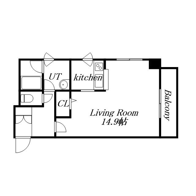 中鉱ビル(1K/7階)の間取り写真