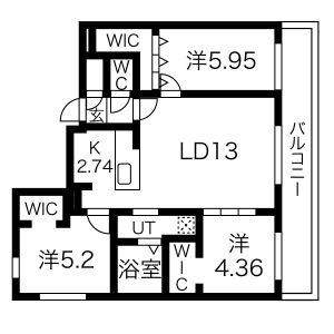 ステージア裏参道(3LDK/2階)の間取り写真