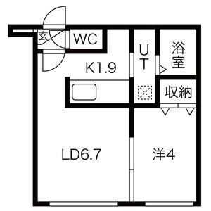 ORQUIDEA西線9条(1LDK/3階)の間取り写真