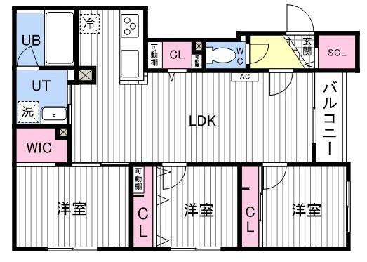 ASTER S14(3LDK/4階)の間取り写真