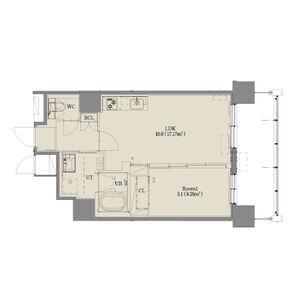 ジラフ大通西15プレミア(1LDK/2階)の間取り写真