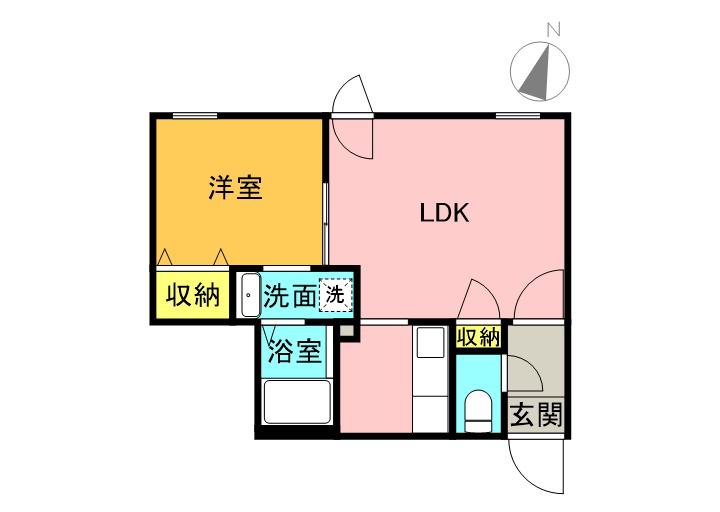 DAITO RESIDENCE 中央区役所前(1LDK/3階)の間取り写真